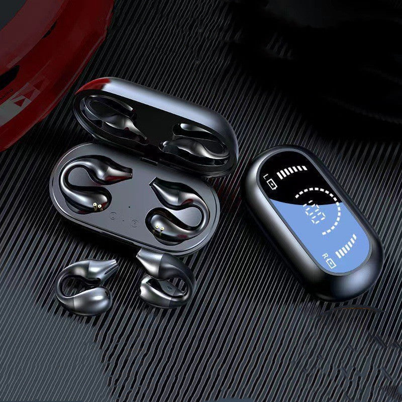Ear Clip Open-Ear Bluetooth 5.2 Headphones — 36Hr HIFI Dual Drive 350mAh Case