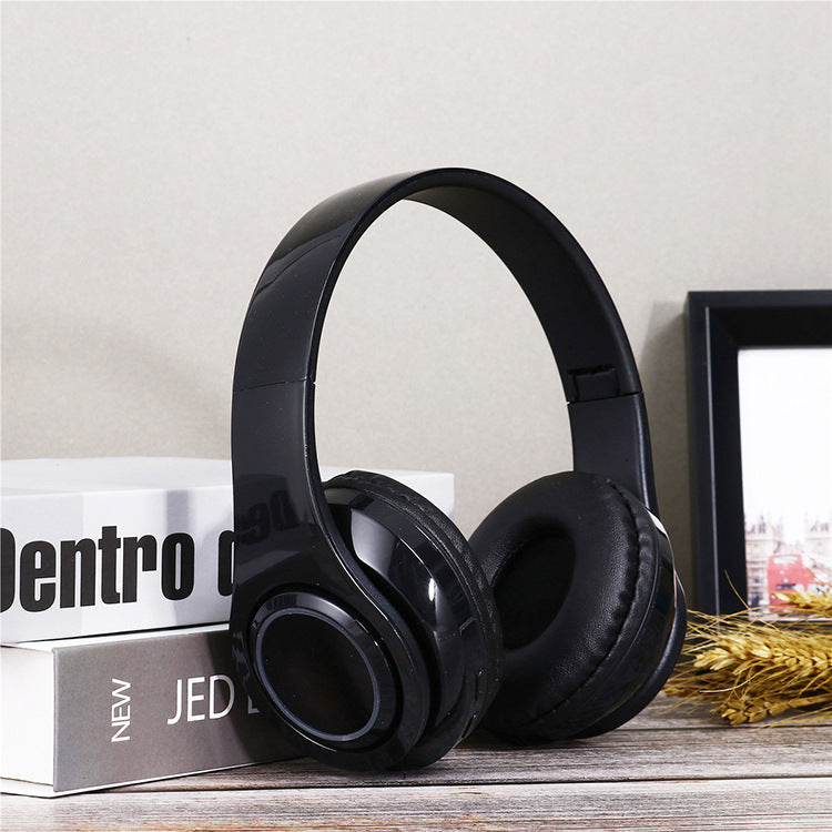 Foldable Bluetooth 5.0 Over-Ear Headphones — CVC6.0 LED 8Hr Battery 3.5mm