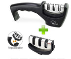 Diamond Tungsten Pull-Through Knife Sharpener — Stainless Steel Kitchen Tool