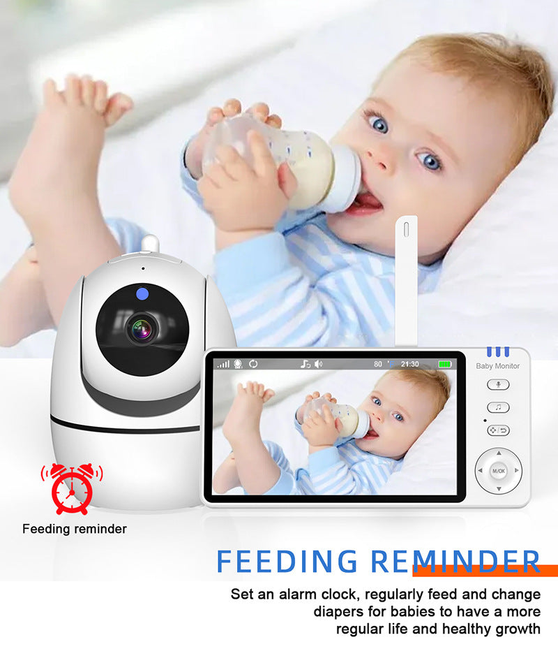 HD Wireless Baby Monitor — 5-inch 720p Screen with Cry Detection & Temperature