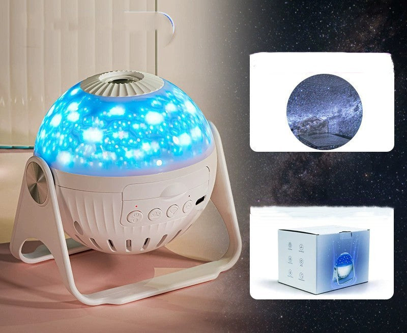 Galaxy Star Projector Night Light — Bedroom Projector with Colour Discs & Bluetooth