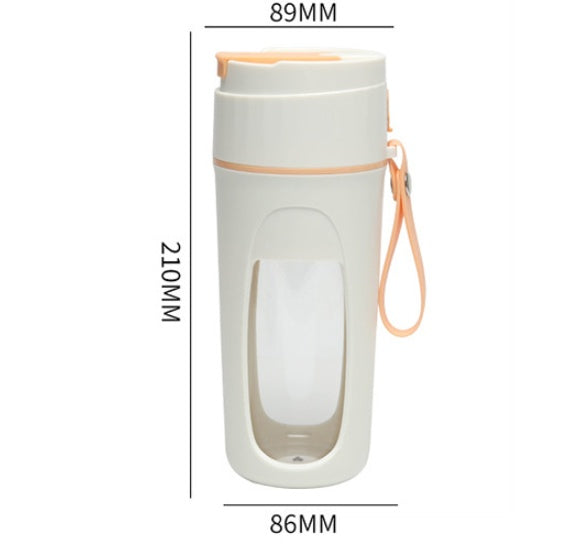 Portable USB Blender 600ml — Borosilicate Glass Juicer Cup 3 Colours