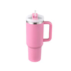 40oz Insulated Stainless Steel Tumbler with Handle & Straw — Hot 12Hr Cold 24Hr