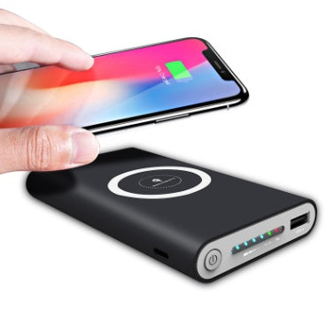 3-in-1 Wireless Power Bank 10000mAh — Qi Wireless Charging with USB Output