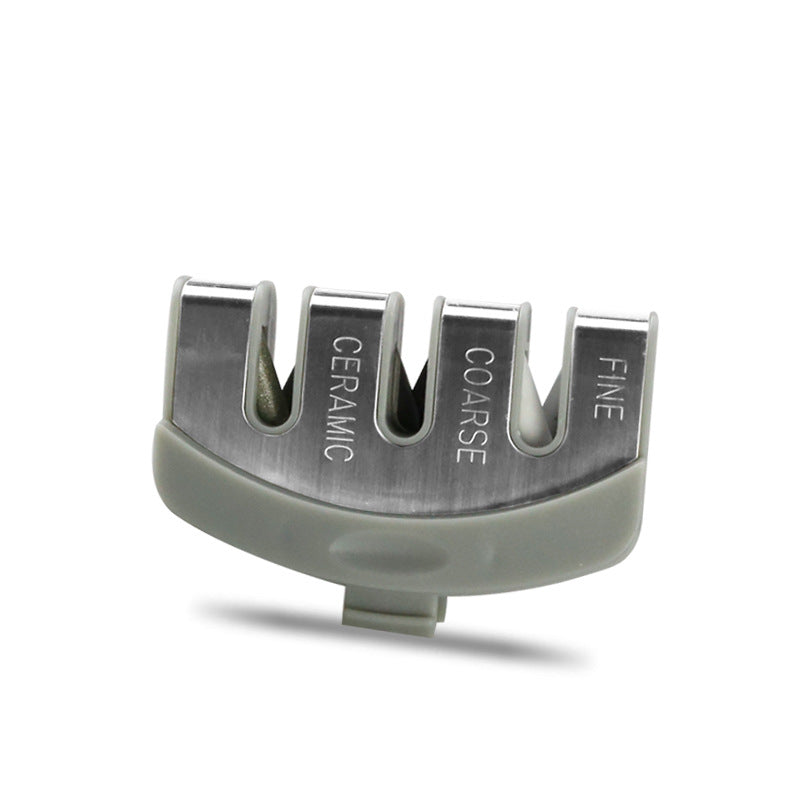 Diamond Tungsten Pull-Through Knife Sharpener — Stainless Steel Kitchen Tool