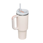 40oz Insulated Stainless Steel Tumbler with Handle & Straw — Hot 12Hr Cold 24Hr