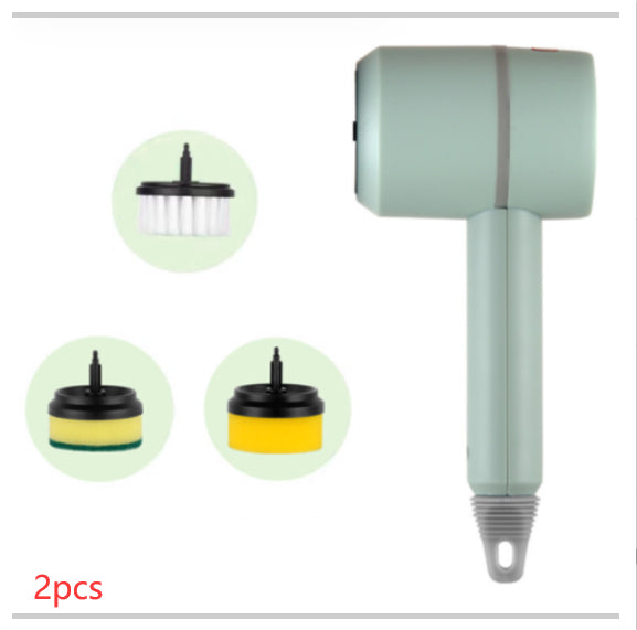 Electric Cleaning Brush Set — Rechargeable Multifunctional Scrubber 3 Brush Heads