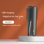 Wireless Ionic Hair Straightener Comb — USB-C Rechargeable 2600mAh Styling Tool