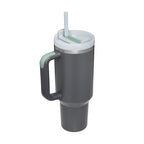 40oz Insulated Stainless Steel Tumbler with Handle & Straw — Hot 12Hr Cold 24Hr