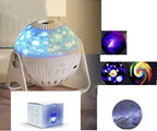 Galaxy Star Projector Night Light — Bedroom Projector with Colour Discs & Bluetooth