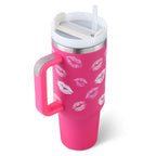 40oz Insulated Stainless Steel Tumbler with Handle & Straw — Hot 12Hr Cold 24Hr
