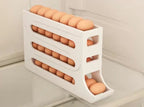 4-Layer Automatic Egg Roller Tray — 30-Egg Refrigerator Organiser 4 Colours