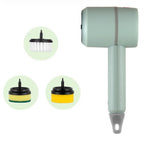 Electric Cleaning Brush Set — Rechargeable Multifunctional Scrubber 3 Brush Heads