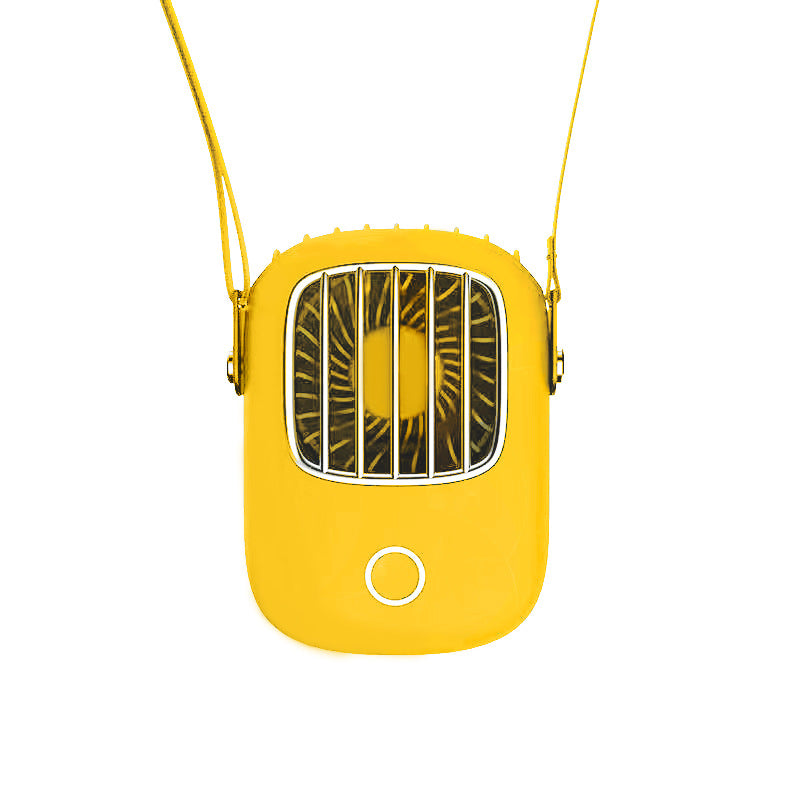Portable Neck Fan with Lanyard — 1800mAh USB Rechargeable 3-Speed Silent Fan