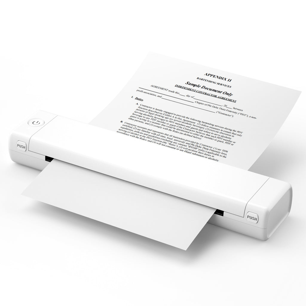 Imprimante thermique portable Bluetooth Phomemo M08F A4 — Imprimante de bureau mobile sans fil