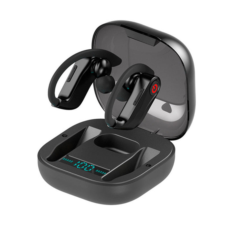 Wireless Bluetooth Headset with Subwoofer Bass — Single Ear Earpiece 10Hr Battery