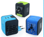 Universal Travel Adapter with Dual USB — 6-in-1 Conversion Plug 1500W 100-240V