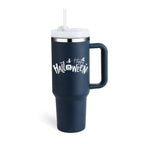 40oz Insulated Stainless Steel Tumbler with Handle & Straw — Hot 12Hr Cold 24Hr