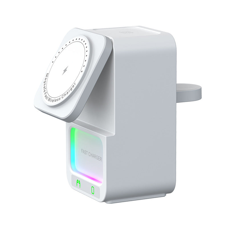 5-in-1 Wireless Charger with Bluetooth Speaker — 23W QC3.0 Fast Charging