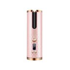 Cordless Automatic Hair Curler with LCD Display — Ceramic Rotating Curling Iron