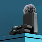 Microphone Lavalier sans fil — Double cœur, suppression du bruit, batterie 8-12 h, USB-C et Lightning