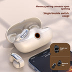 DX09 Clip-On Open-Ear Headphones — Waterproof Bone Conduction Sports Earphones