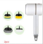 Electric Cleaning Brush Set — Rechargeable Multifunctional Scrubber 3 Brush Heads