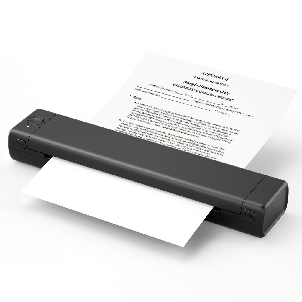 Imprimante thermique portable Bluetooth Phomemo M08F A4 — Imprimante de bureau mobile sans fil