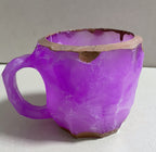 Mineral Crystal Effect Resin Coffee Mug 400ml — Decorative Handle Cup Gift