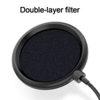 Condenser Microphone with Tripod Stand — 3.5mm Home Studio Mic for iPhone & PC