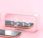 Alarm Clock Bluetooth Speaker 3W — FM Radio TF Card 4Hr Battery Display