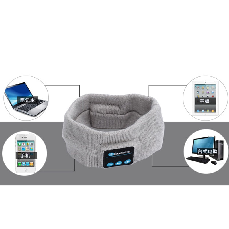 Bluetooth Music Headband — Wireless Sleep & Sports Headband with Built-in Speakers