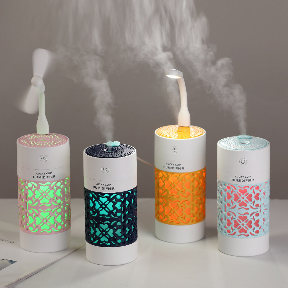 Lucky Mini USB Humidifier — 250ml Portable Desk Humidifier 2 Speed Settings