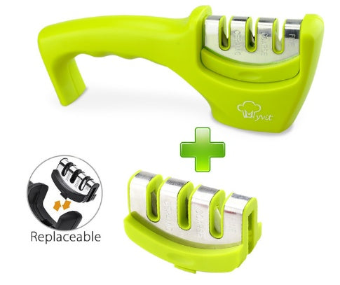 Diamond Tungsten Pull-Through Knife Sharpener — Stainless Steel Kitchen Tool