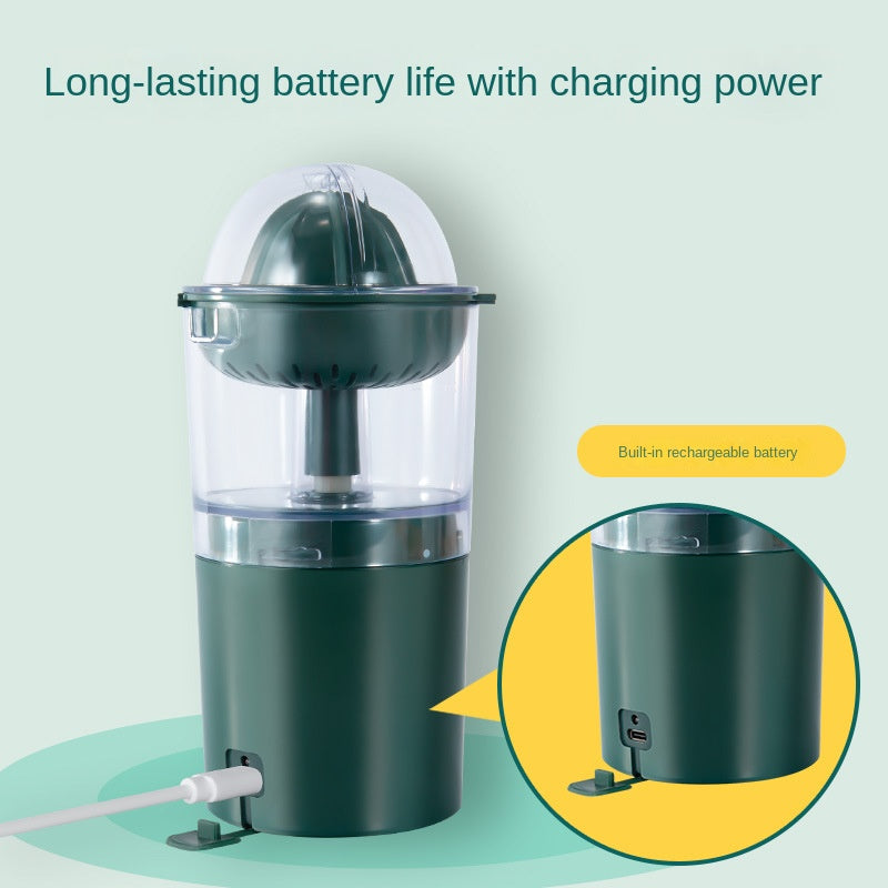 Portable Wireless Electric Juicer Cup — USB Rechargeable Mini Blender White & Green