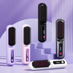 Cordless Ionic Hair Straightener Comb — Lightweight Wireless Styling Tool