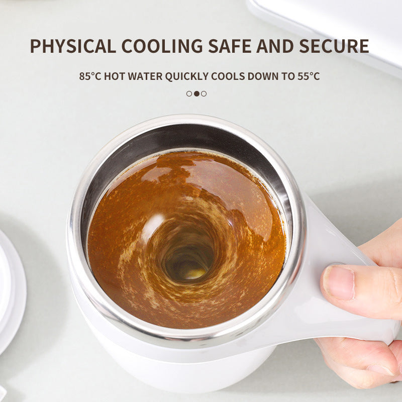Self-Stirring Magnetic Travel Mug — 304 Stainless Steel USB Rechargeable Cup
