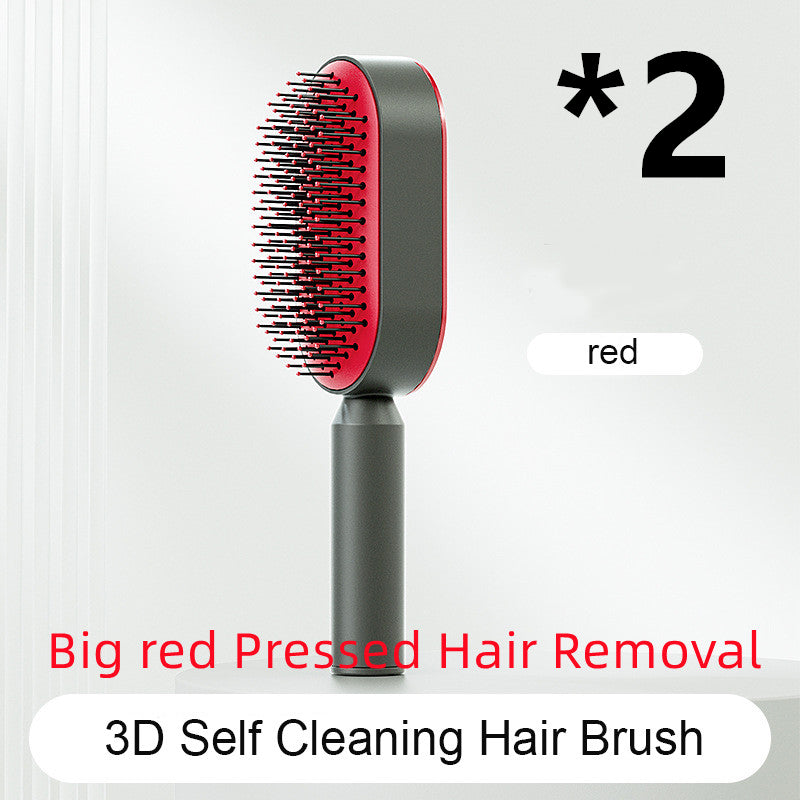 Self-Cleaning Hairbrush with 3D Air Cushion — Detangling Scalp Massage Brush