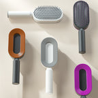 Self-Cleaning Hairbrush with 3D Air Cushion — Detangling Scalp Massage Brush