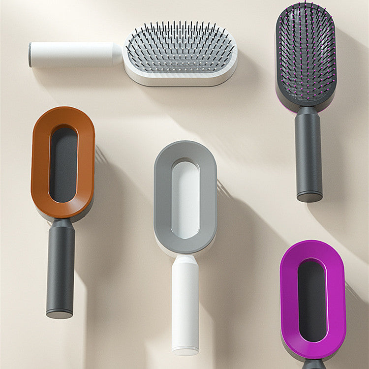 Self-Cleaning Hairbrush with 3D Air Cushion — Detangling Scalp Massage Brush