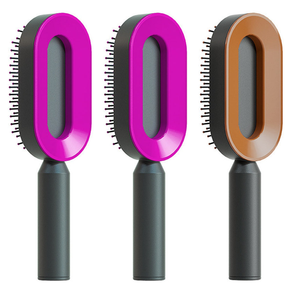 Self-Cleaning Hairbrush with 3D Air Cushion — Detangling Scalp Massage Brush