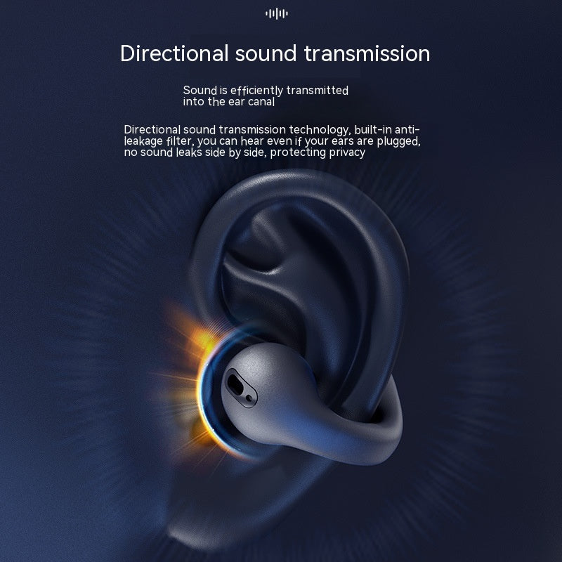DX09 Clip-On Open-Ear Headphones — Waterproof Sports Earphones Breathing Light
