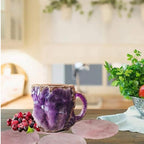 Mineral Crystal Effect Resin Coffee Mug 400ml — Decorative Handle Cup Gift