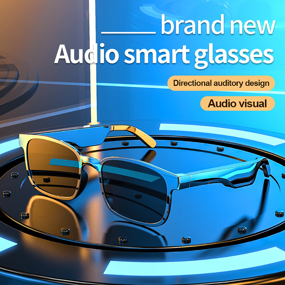 Bluetooth Sports Sunglasses — Open-Ear Wireless Audio 6-8Hr Waterproof Bluetooth 5.0