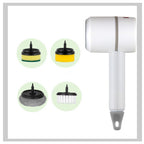 Electric Cleaning Brush Set — Rechargeable Multifunctional Scrubber 3 Brush Heads