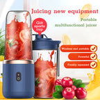 6-Blade Portable USB Blender 140W — 400ml Smoothie & Juice Cup 22000 RPM