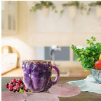 Mineral Crystal Effect Resin Coffee Mug 400ml — Decorative Handle Cup Gift