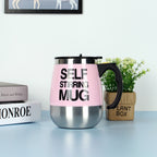 Self-Stirring Coffee Mug 400ml — Electric Auto-Mix Stainless Steel Cup with Handle