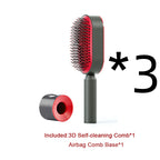 Self-Cleaning Hairbrush with 3D Air Cushion — Detangling Scalp Massage Brush