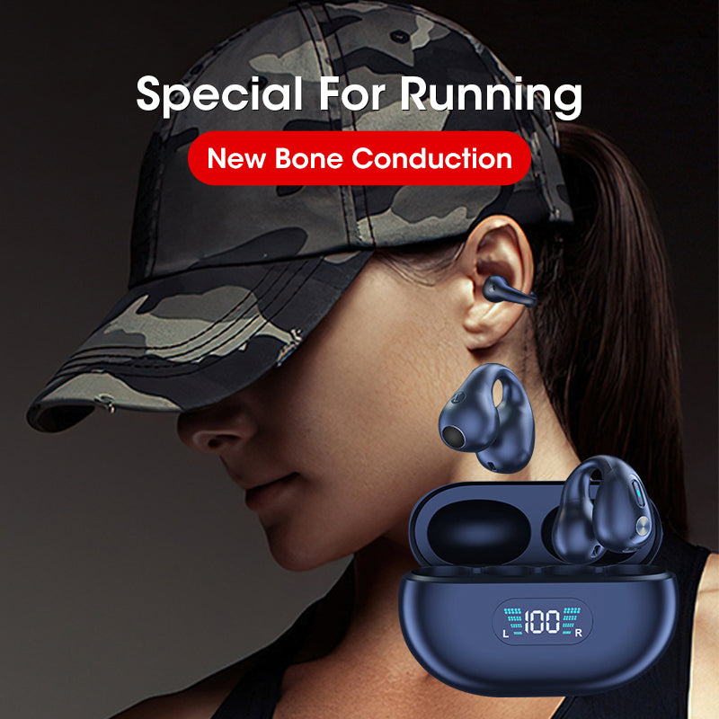 Écouteurs à conduction osseuse Q80 Ear Clip — Stéréo à oreille libre Bluetooth 5.3